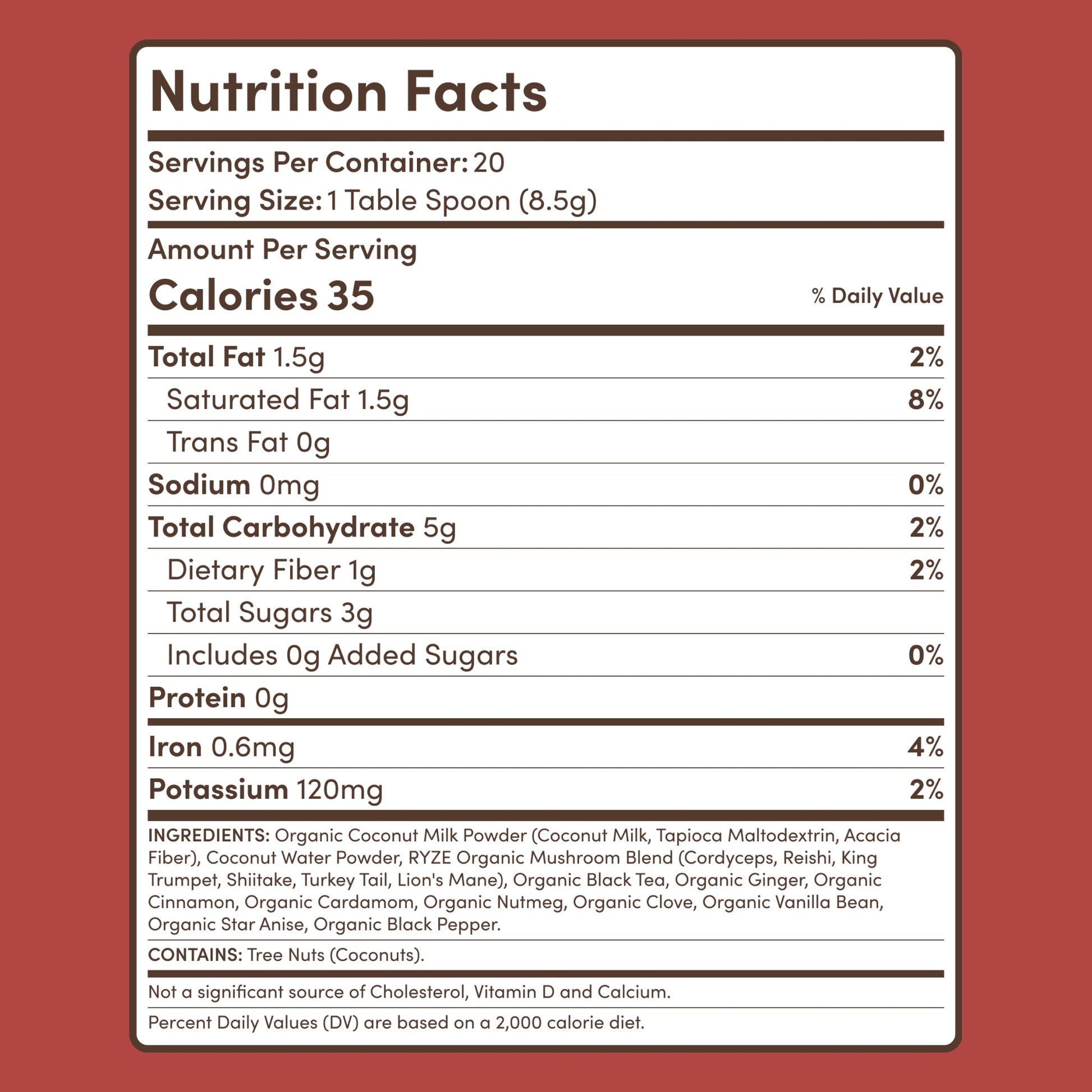 Mushroom Chai (1 Pack - 20 Servings)
